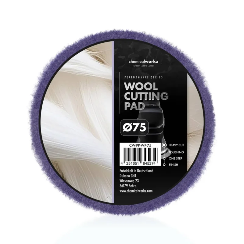Вълнен пад за полиране chemicalworkz Wool Cutting Performance Pad - 75мм