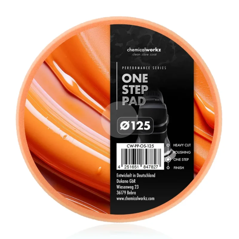 Едностъпков пад за полиране chemicalworkz One Step Performance Pad - 125мм (оранжев)