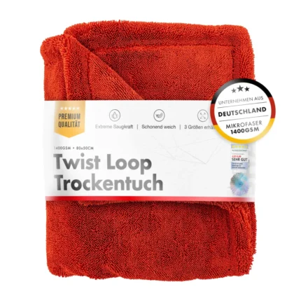 Микрофибърна кърпа за подсушаване chemicalworkz Shark Twisted Loop Towel 1400GSM - 80x50см (червена)