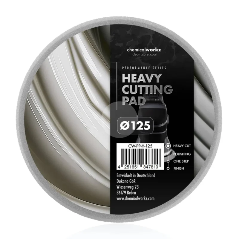 Твърд пад за полиране chemicalworkz Heavy Cutting Performance Pad - 125мм (сив)