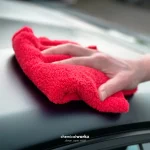 Червена супермека микрофибърна кърпа без ръбове chemicalworkz Edgeless Soft Touch Towel 500GSM (40x40cm) - Image 5